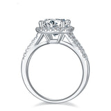 Silver Plated White Gold Moissanite Women's Ring – Gifts for Her — 2
