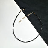 Simple Black Glass Crystal Stone Necklace – Jewelry Gift Ideas — 7