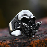 Stainless Steel Moth Skull Ring – Small Gift Ideas — 1
