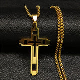 Simple Fashion Hollow Cross Titanium Steel – Stylish Gifts — 2