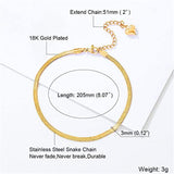 3mm Copper Gold Plated Snake Chain Peach Heart – Unique Gift Ideas — 2