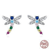 Colorful Dragonfly Insect Stud Earrings Exquisite – Surprise Gifts — 2