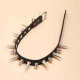 Black Punk Rock Leather Necklace Necklace – Jewelry Gift Ideas — 5
