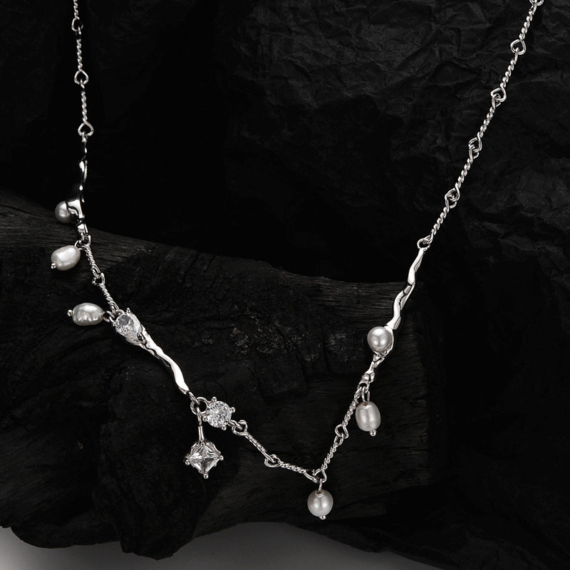 Women's Sterling Silver Pearl Necklace Handmade – Jewelry Gift Ideas — 1