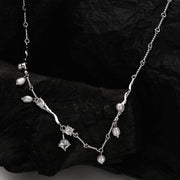 Women's Sterling Silver Pearl Necklace Handmade – Jewelry Gift Ideas — 1