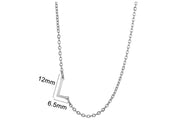Women's 26 Initial Letter Necklace Simple – Jewelry Gift Ideas — 12