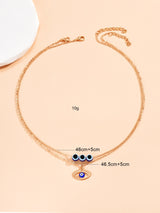 Demon Eye Pendant Necklace Female Alloy Blue Eyes – Jewelry Gift Ideas — 5