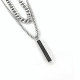 Steel Bar Pendant Titanium Steel Double-layer – Jewelry Gift Ideas — 7