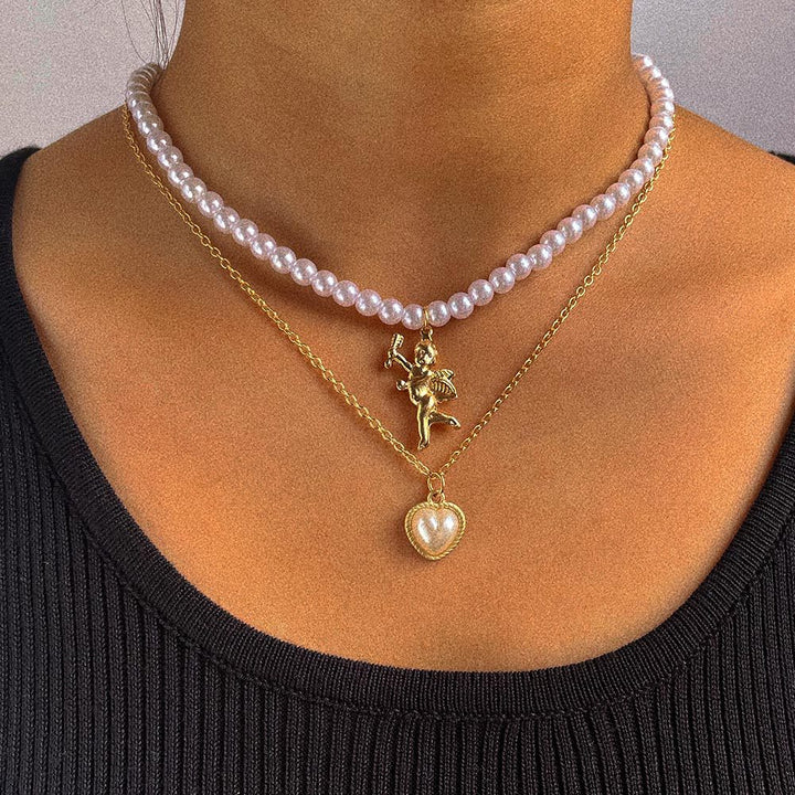 Classic Elegant Gold Pendant Pearl Necklace – Jewelry Gift Ideas — 1