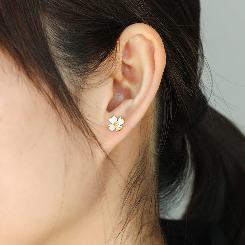 Vintage Flower Earrings Hong Kong Style French Style – Stylish Gifts — 1