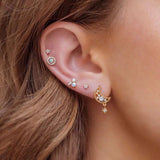Romantic Star Moon Zircon Flower Earrings – Gifts for Couples — 8