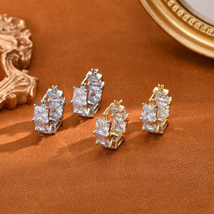 Women's Geometric C- Shaped Earrings – Gifts for Her — 1