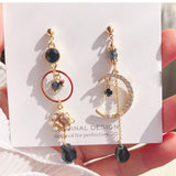 Women's Blue Waterdrop Charm Long Asymmetric – Gifts for Her — 5