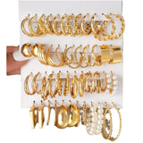 Women's Retro Artificial Pearl Earrings Suit – Gifts for Her — 4