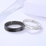 Black And White Heartbeat Couple Ring Niche Design – Gifts for Couples — 1