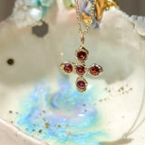 Light Luxury Floral Cross Pendant Delicate Zircon – Jewelry Gift Ideas — 3