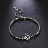 Titanium Steel Cut Hollow Witch Knot Bracelet – Jewelry Gift Ideas — 11