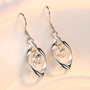 Zircon Reduction Silver Earrings – Stylish Gifts — 1