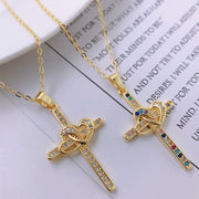 Ins Style High End Gold Plated Zircon Jesus Love – Jewelry Gift Ideas — 1