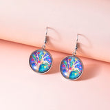 Tree Of Life Dangle Earrings Art Painting Picture – Creative Gifts — 2