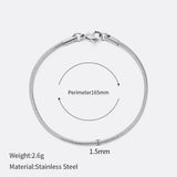 Women's Titanium Steel Snake Bone Chain Bracelet – Jewelry Gift Ideas — 19