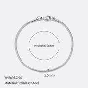Women's Titanium Steel Snake Bone Chain Bracelet – Jewelry Gift Ideas — 19