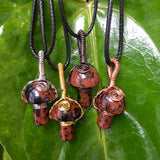 Natural Crystal Mushroom Pendant Necklace – Jewelry Gift Ideas — 5