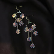 Fourleaf Grass Flower Ring Tassel Earrings – Stylish Gifts — 5