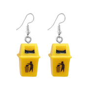 Yellow Bin Earrings Funny Resin – Special Occasion Gifts — 5