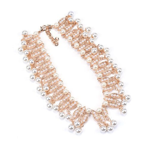 Alloy Exaggerated Pearl Tassel Necklace – Jewelry Gift Ideas — 2