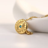 Women's Fashion Devil's Eye Gold Coin Pendant – Jewelry Gift Ideas — 2