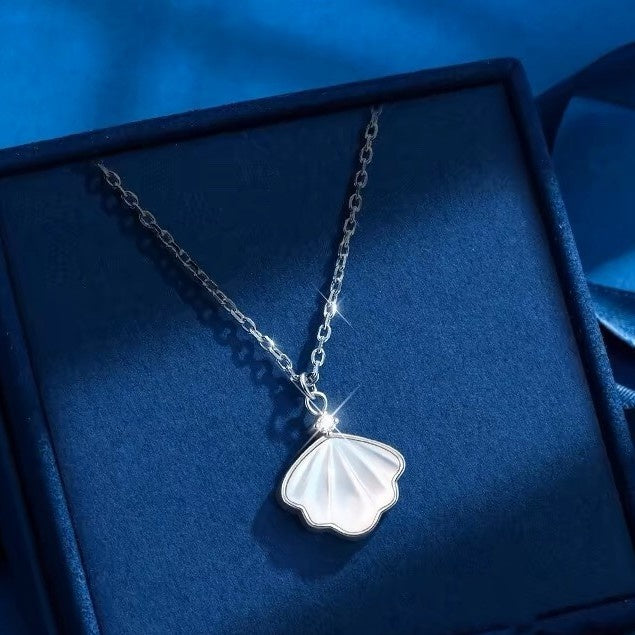 S999 Sterling Silver Shell Necklace For Women Ins – Jewelry Gift Ideas — 1