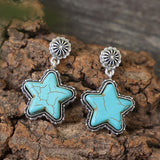 Big Pentagram Earrings Creative Turquoise – Meaningful Gifts — 4