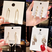 925 Silver Needle Pearl Earrings European – Thoughtful Gifts — 1
