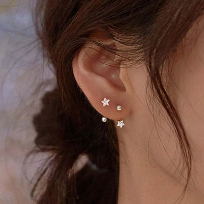Sterling Silver Stud Earrings Women's Earrings – Gifts for Her — 1