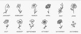 Birth Moon Flower Language Retro Flower And Grass – Stylish Gifts — 4