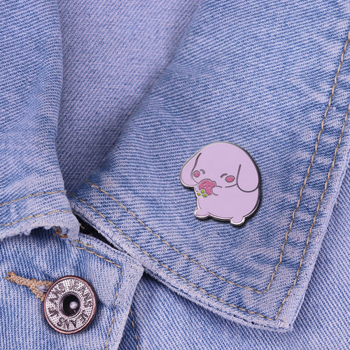 Cute Strawberry Dog Brooch, Metal Enamel Badge – Jewelry Gift Ideas — 1