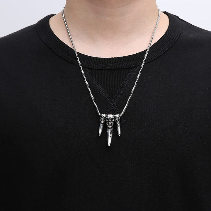 Men's Fashion Skull Indian Wolf Tooth Necklace – Jewelry Gift Ideas — 1