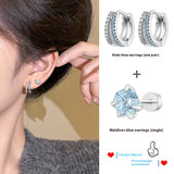 Light Luxury Minority Zircon Blue 925 Sterling Silver – Gifts for Her — 6