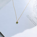Sterling Silver Necklace Plated With 14K Emerald – Jewelry Gift Ideas — 2