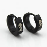 Wide Stainless Steel Skull Stud Earrings – Gift Ideas — 5