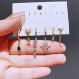 Zircon Earrings Senior Sense Blue Water Drop Set – Practical Gifts — 4
