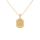 18K Gold Inlaid Zircon Letter Necklace For Women – Jewelry Gift Ideas — 16