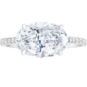 S925 Silver Simulated Diamond Oval 3 Carat Ring – Practical Gifts — 3