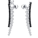 Long Slimming Ornament Beads Zircon Copper Earrings – Gift Ideas — 2