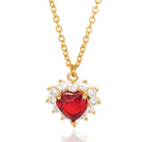 Zircon Heart Necklace Full Of Diamonds – Jewelry Gift Ideas — 14