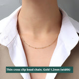 Female Titanium Steel Plated 18K Clavicle Chain – Jewelry Gift Ideas — 16