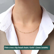 Female Titanium Steel Plated 18K Clavicle Chain – Jewelry Gift Ideas — 16