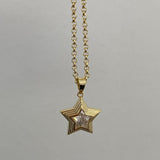 Copper Inlaid Zircon Five Point Star Pendant – Jewelry Gift Ideas — 3