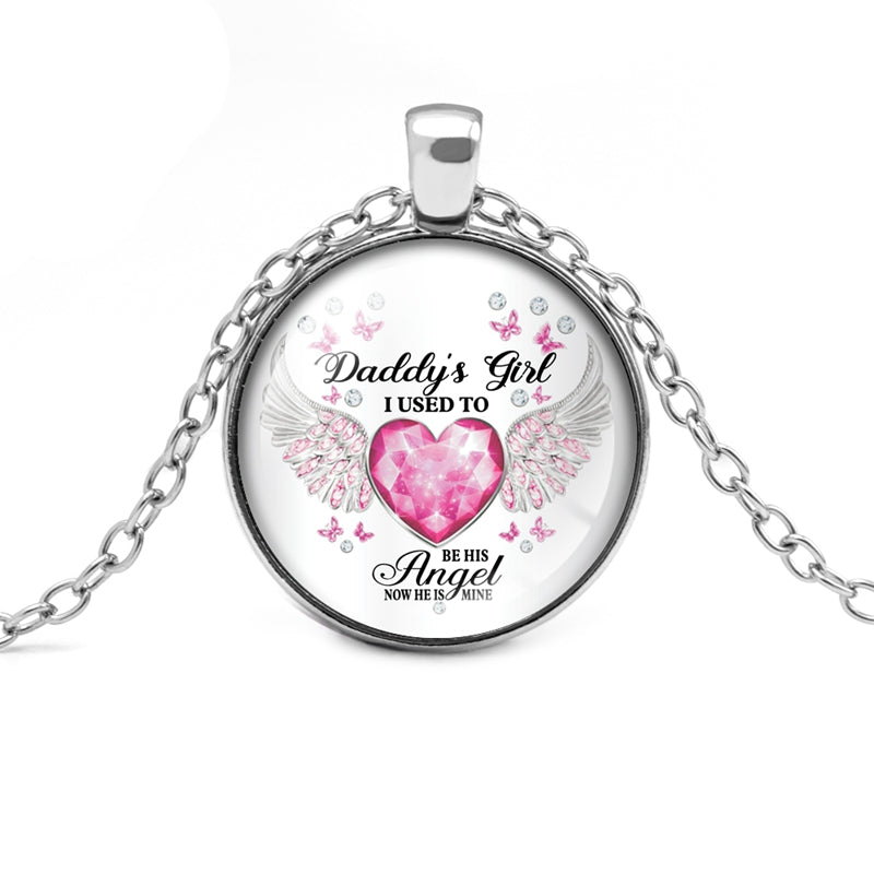12 Colors Birthstone Angel Wings Necklace Daddy's – Jewelry Gift Ideas — 11